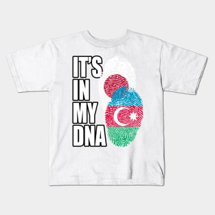 Azerbaijani And Japanese Mix Heritage DNA Flag Kids T-Shirt